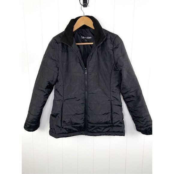 Calvin Klein Black Puffer Jacket Size S - Picture 1 of 11